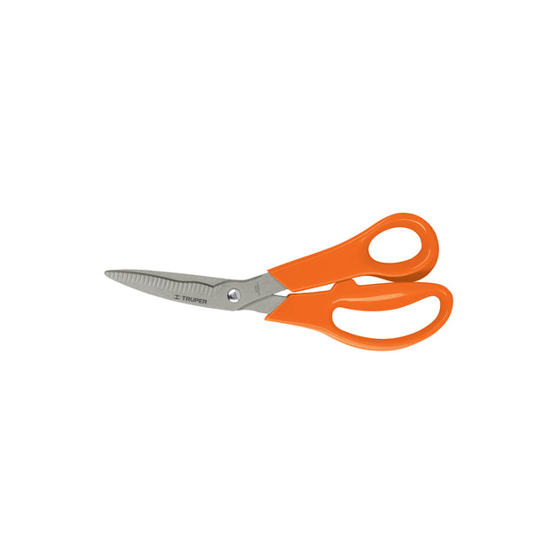 TIMU-8E Tijera 8" multiusos,cuchilla dentada,acero inoxidable,TRUPER
