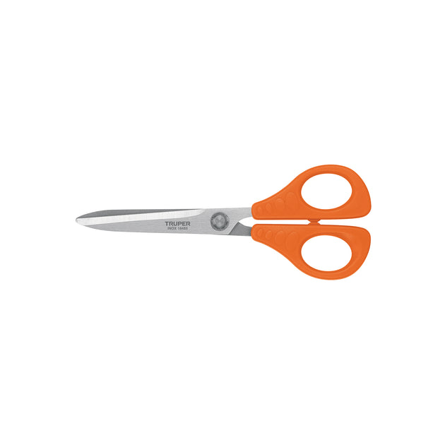 TIOF-8 Tijera 8" para oficina, de acero inoxidable, TRUPER