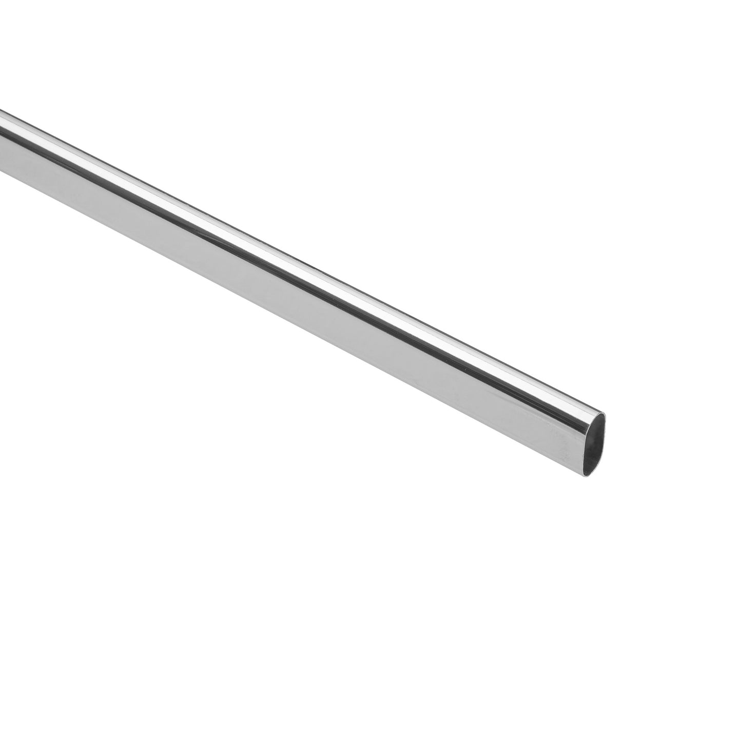 TO-518 Tubo ovalado para clóset,1.8 m, acero cromado, HERMEX