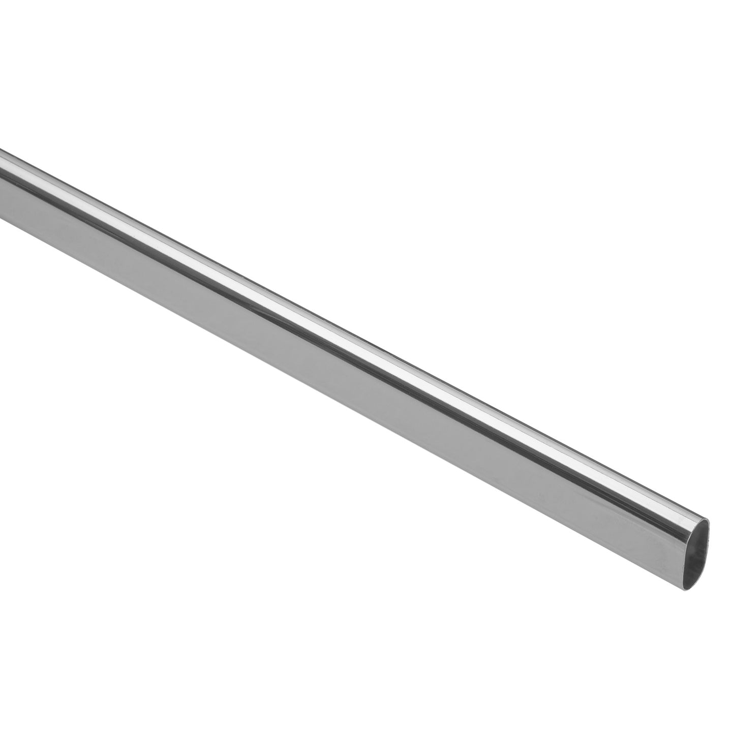 TO-630 Tubo ovalado para clóset, 3 m, aluminio, HERMEX