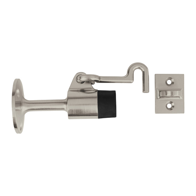 TOGA-3 Tope metálico para puerta con gancho, HERMEX