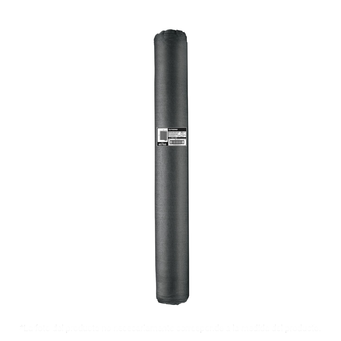TORA-154N Rollo de malla sombra 90%, raschel negro, 15m x 4m, FIERO