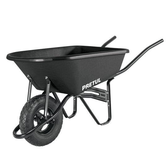 TP-5N Carretilla concha plástica 5 ft3 Neumática b/tubular, Pretul