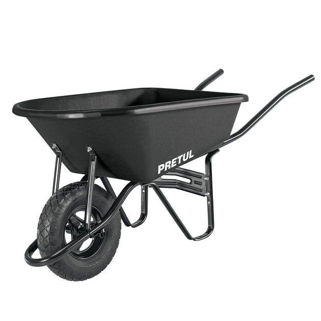 TP-5N Carretilla concha plástica 5 ft3 Neumática b/tubular, Pretul