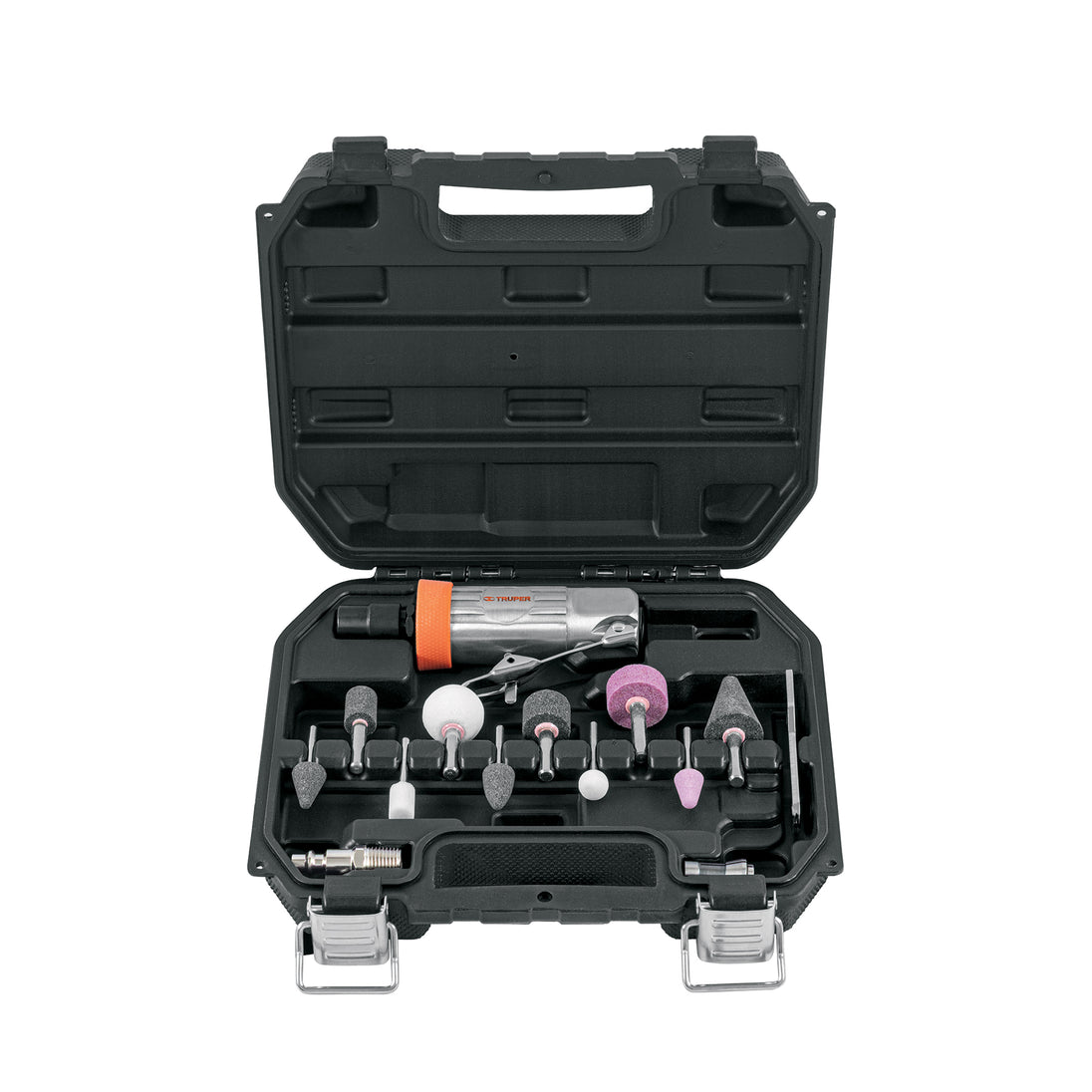 TPN-876K-2 Kit de mini esmeriladora 1/4" con estuche plástico, Truper