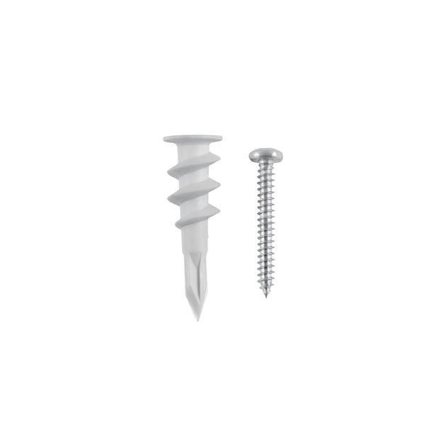 TQ-1/2TJ Kit 20 taquetes plásticos 1/2", p/panel de yeso con pijas #8