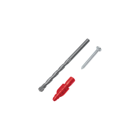 TQ-1/4J Kit de 20 taquetes 1/4" con pijas #8 y 1 broca 1/4", FIERO