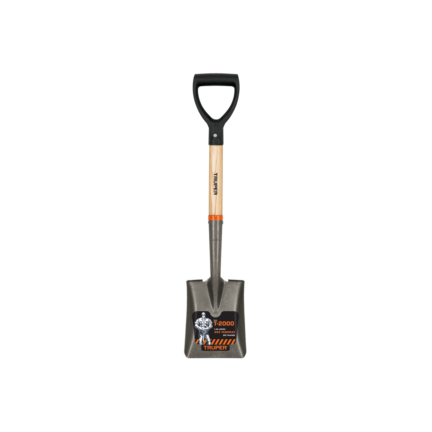 TR-BYC Pala cajuelera cuadrada, puño "D" mango de madera, Truper