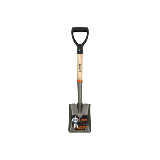 TR-BYC Pala cajuelera cuadrada, puño "D" mango de madera, Truper
