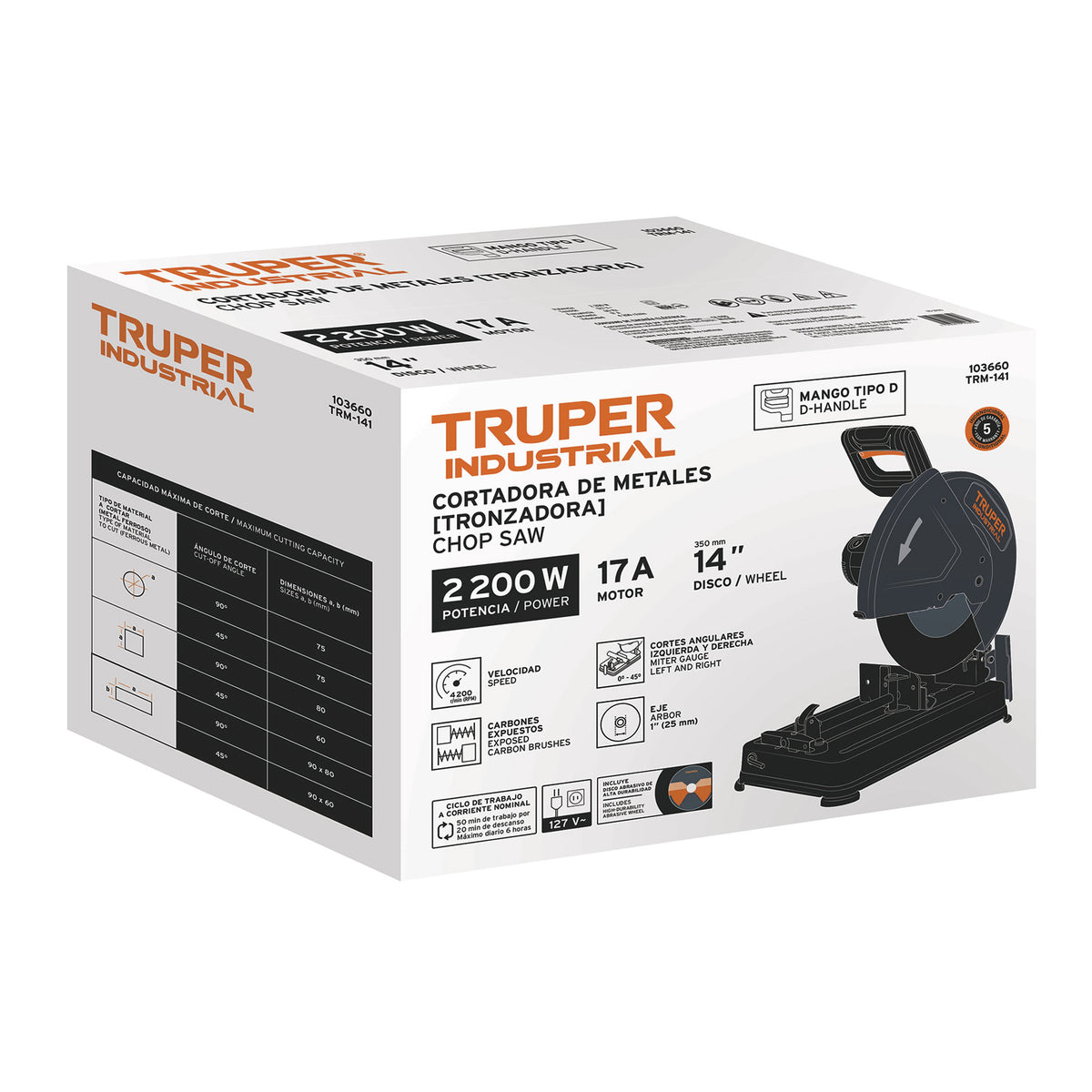Cortadora de Metales Truper TRM-141, 14", 2200 W