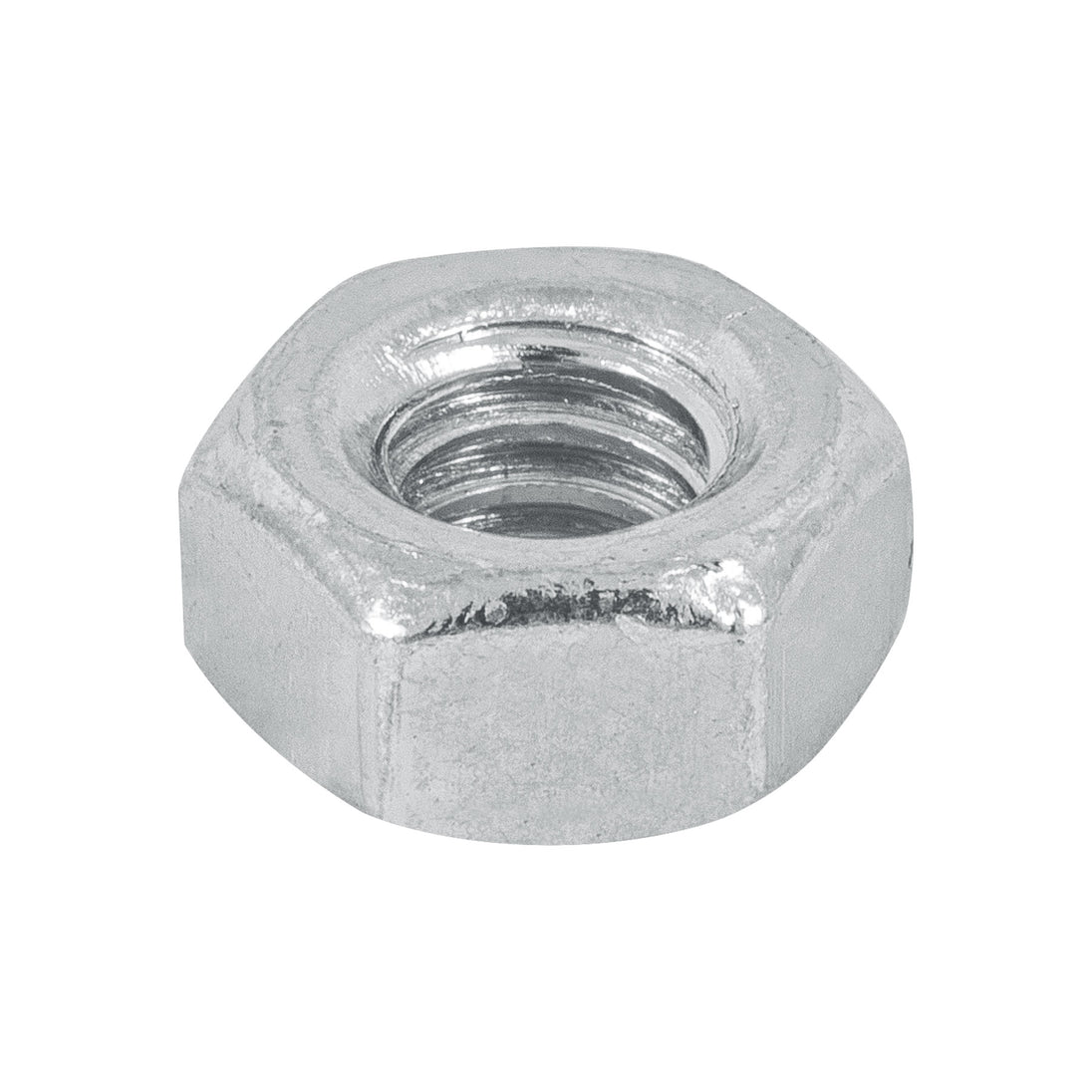 TUE-1/4 Bolsa con 250 tuercas 1/4" hexagonales de acero galvanizado