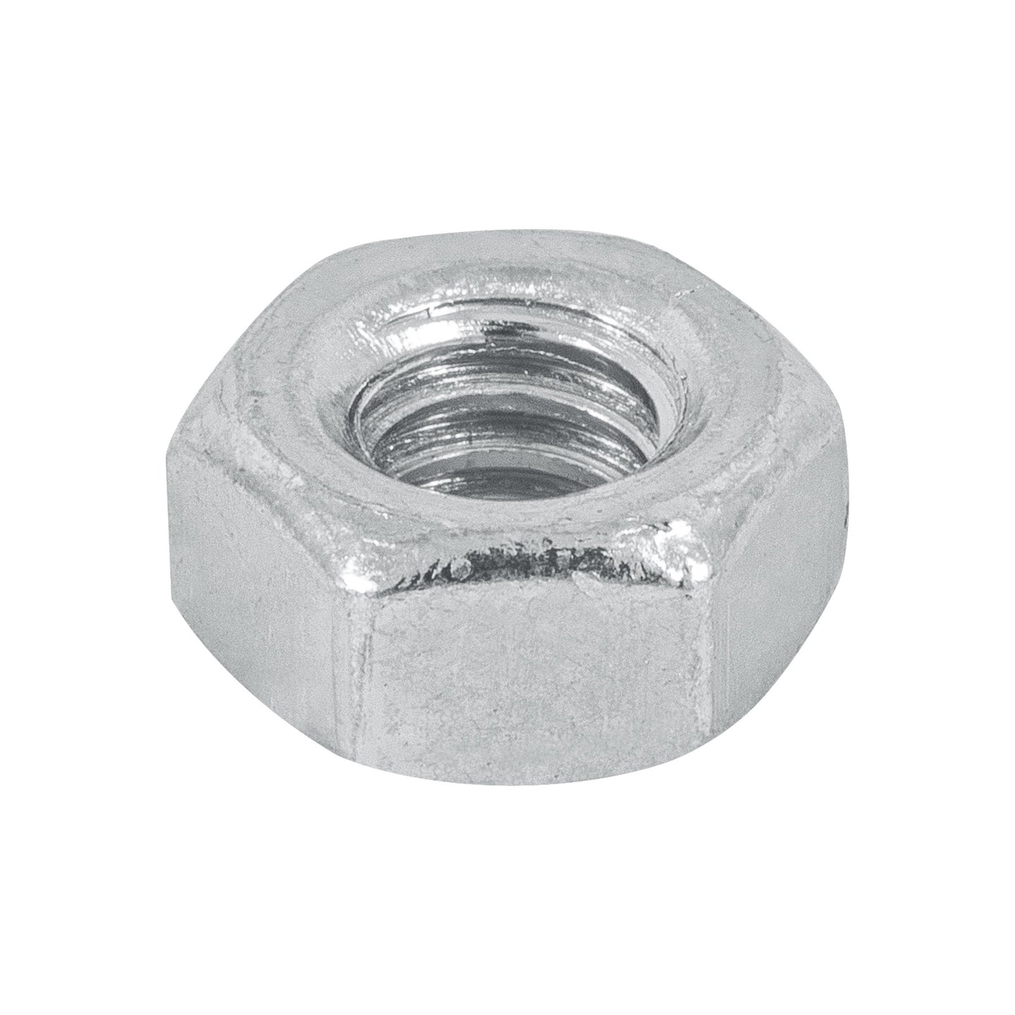 TUE-1/4 Bolsa con 250 tuercas 1/4" hexagonales de acero galvanizado