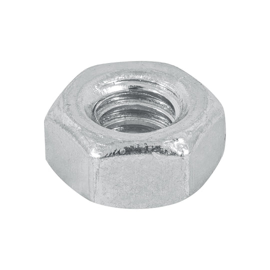 TUE-1/4 Bolsa con 250 tuercas 1/4" hexagonales de acero galvanizado