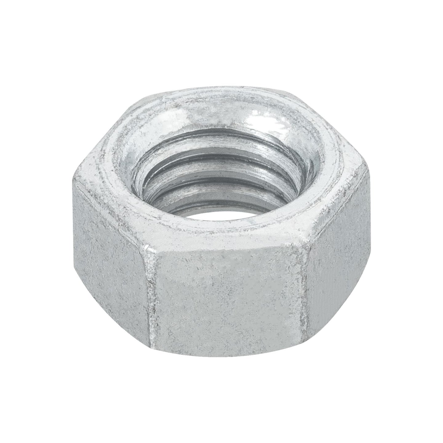 TUE-3/8 Bolsa con 100 tuercas 3/8" hexagonales de acero galvanizado