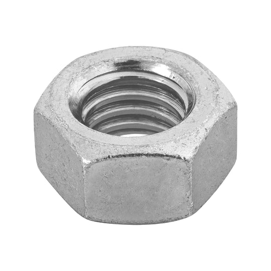 TUE-7/16 Bolsa con 60 tuercas 7/16" hexagonales de acero galvanizado