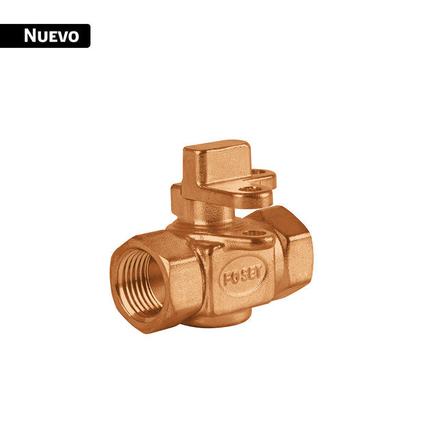 Válvula Bola Foset VAB-1/2 Latón 1/2" 600 psi c/ Candado