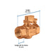 Válvula Bola Foset VAB-3/4 3/4" Latón 600 PSI Candado