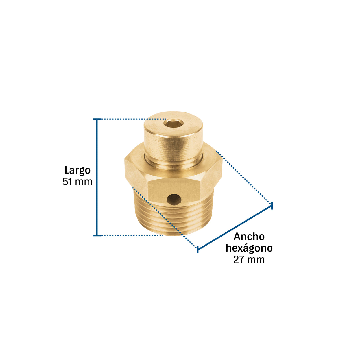 Válvula Alivio Calentador 3/4" Foset VALI-3/4R Latón 100-123 psi
