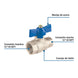 Foset VES-1/2 Válvula Bola 1/2" Latón 300 PSI Gas LP Agua | 1/4 Vuelta