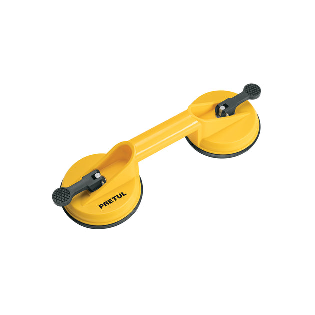VEVI-2 Ventosa de plástico para vidrio, 2 copas de succión, PRETUL