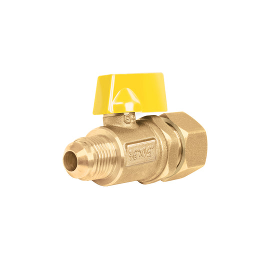VG-554-B Válvula de control latón para gas 3/8"x1/2" tipo barrilito