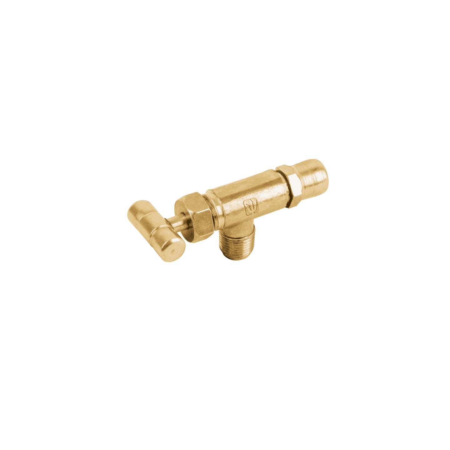 VGH-555 Válvula horizontal de latón 1/8" para gas LP, con maneral