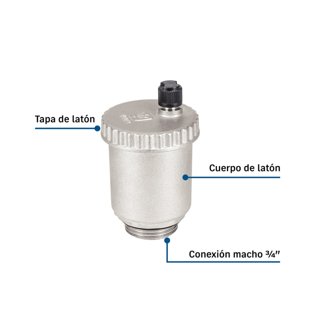 Válvula Flotador Foset VPA-02 3/4" Latón Niquelado | Tomas Domiciliarias