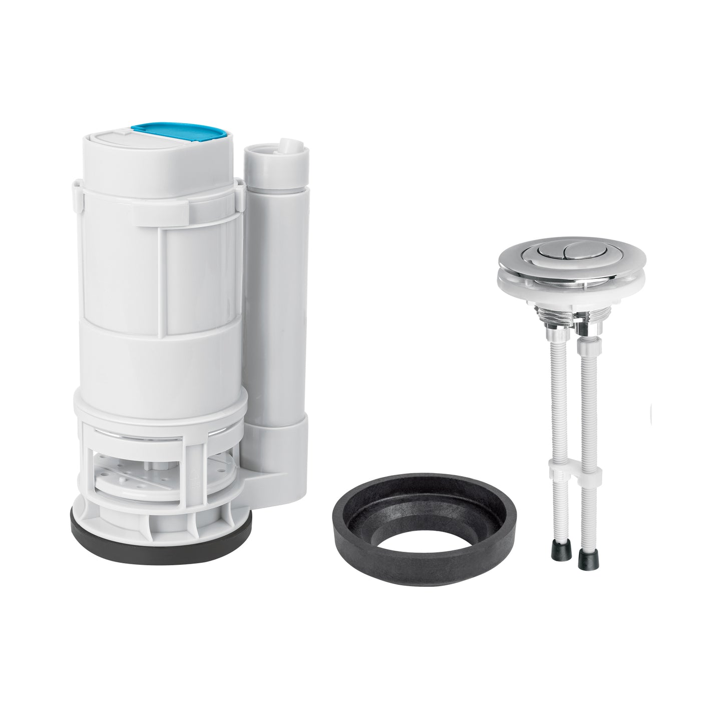 VW-212K Válvula descarga dual 3" para WC de 2 piezas, con botón dual