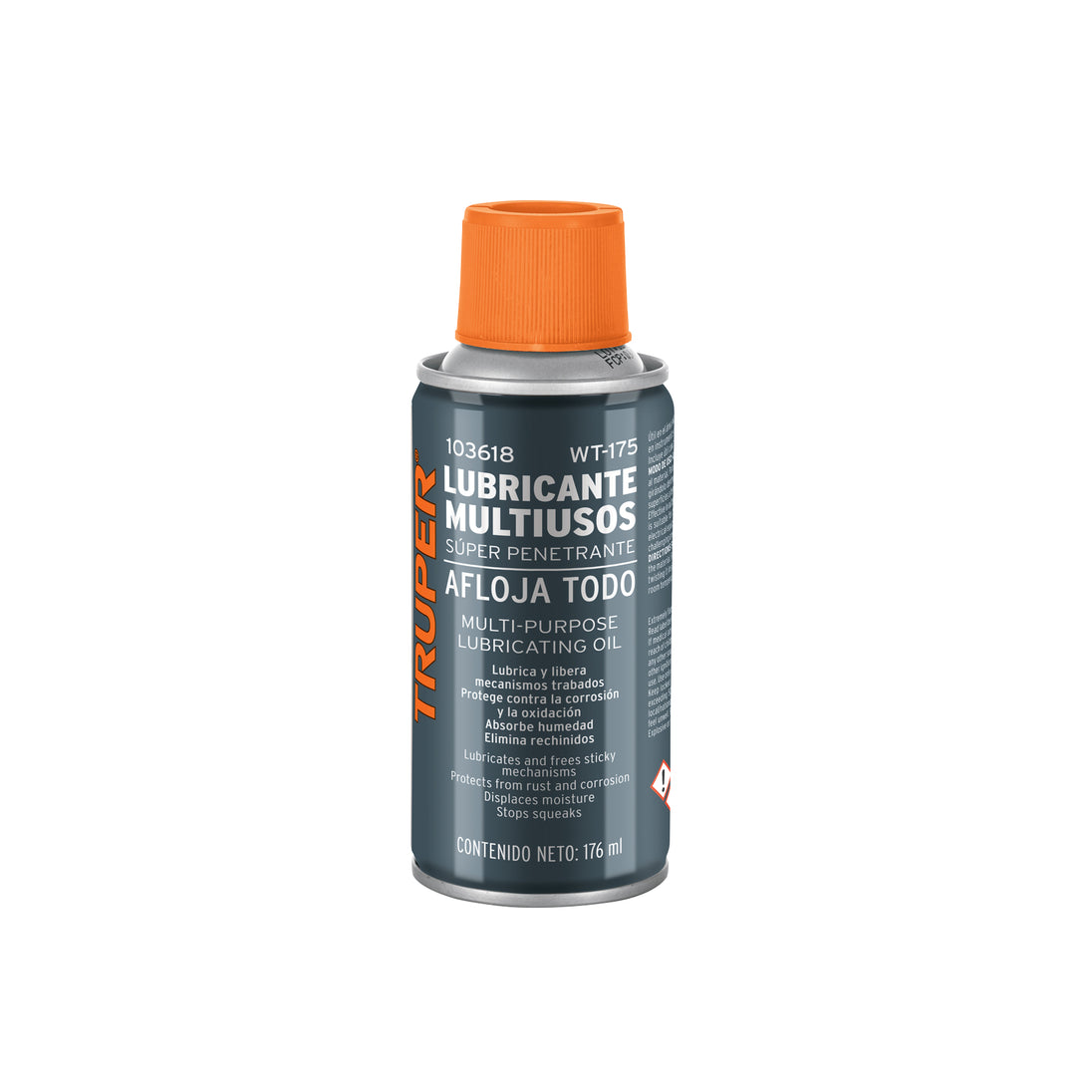 WT-175 Lubricante multiusos en aerosol, 176ml (6oz), TRUPER