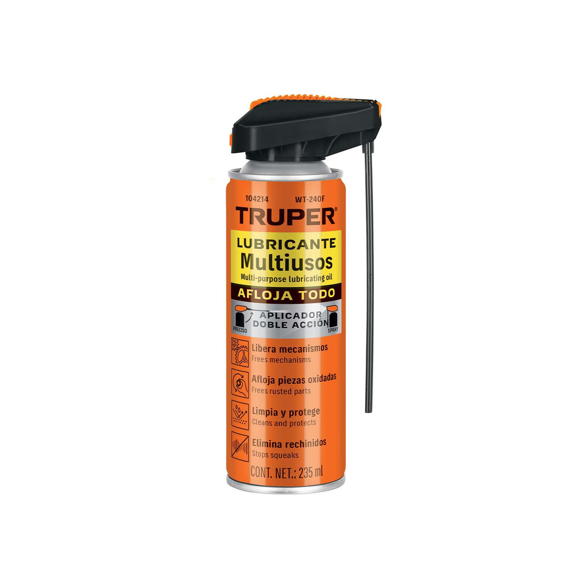 Truper WT-240F Lubricante Penetrante 235 ml | Desbloquea y Protege