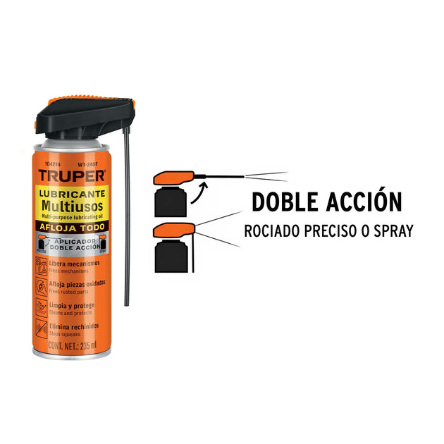 Truper WT-240F Lubricante Penetrante 235 ml | Desbloquea y Protege