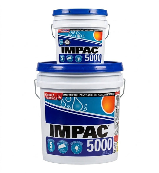 Impermeabilizante IMPAC 5008 Fibratado Terracota 19 Lt + Cubeta 4 Lt de Regalo Ferreteria la economica