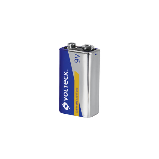 ZI-9V Blíster con 1 pila zinc-carbón 9 V, VOLTECK