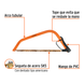 AJT-21 Arco jardinero tubular de acero con segueta, 21" (530 mm), acero SK5, mango PVC, Truper Truper