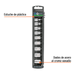 JDTH-3/8X9 Juego de 9 dados Torx hembra, 3/8" (9.5 mm), acero cromo vanadio, E-7 a E-20, estuche plástico, Truper Truper