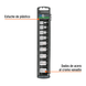 JDTH-3/8X9 Juego de 9 dados Torx hembra, 3/8" (9.5 mm), acero cromo vanadio, E-7 a E-20, estuche plástico, Truper Truper