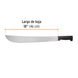 T-460-18BB Machete estándar pulido, cacha inyectada negra en bolsa, hoja 18" (45 cm), Producto Mejorado, Truper Truper