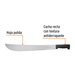 T-460-18BB Machete estándar pulido, cacha inyectada negra en bolsa, hoja 18" (45 cm), Producto Mejorado, Truper Truper