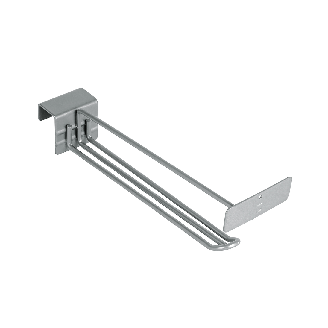 GA-10R Gancho recto reforzado 10" con portaetiqueta, para productos pesados, góndola, barra cuadrada 1" (25 mm), Ø 3/16" (5 mm), largo 25 cm, Truper Truper
