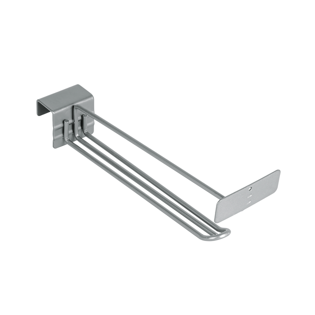 GA-10R Gancho recto reforzado 10" con portaetiqueta, para productos pesados, góndola, barra cuadrada 1" (25 mm), Ø 3/16" (5 mm), largo 25 cm, Truper Truper