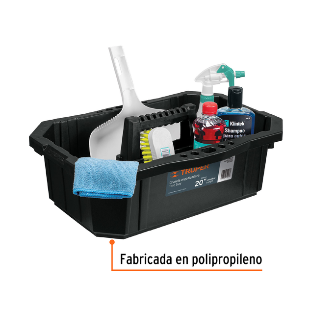 CORG-20 Charola organizadora de usos múltiples de polipropileno, 20" (50 x 34 x 19 cm), Hecho en México, Truper Truper