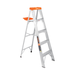 EST-25 Escalera tipo tijera aluminio Tipo II 175 kg, 5 peldaños, altura 1.5 m (5'), alcance máx. 2.7 m (9'), con bandeja retráctil, Truper Truper