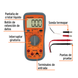 MUT-39 Multímetro digital usos generales 20A, True RMS, NPN/PNP, 2V-750V c.a./1000V c.c., 200Ω-200MΩ, -40°C a 1000°C, 0Hz-60MHz, Truper Truper