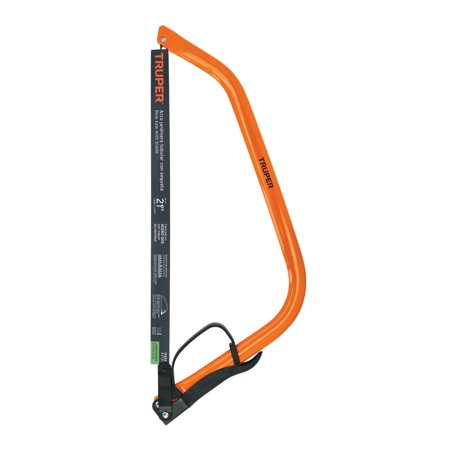 AJT-21 Arco jardinero tubular de acero con segueta, 21" (530 mm), acero SK5, mango PVC, Truper Truper