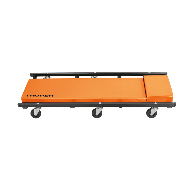 CATA-36 Cama para mecánico de acero, 36" x 16½" (90 x 42 cm), 130 kg, 6 rodajas polipropileno 360°, Truper Truper