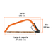 AJT-21 Arco jardinero tubular de acero con segueta, 21" (530 mm), acero SK5, mango PVC, Truper Truper