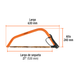 AJT-21 Arco jardinero tubular de acero con segueta, 21" (530 mm), acero SK5, mango PVC, Truper Truper