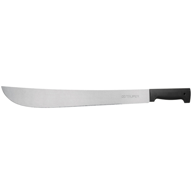T-460-18BB Machete estándar pulido, cacha inyectada negra en bolsa, hoja 18" (45 cm), Producto Mejorado, Truper Truper
