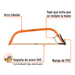 AJT-30 Arco jardinero tubular de acero con segueta, 30" (760 mm), acero SK5, mango PVC, Truper Truper