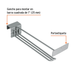GA-10R Gancho recto reforzado 10" con portaetiqueta, para productos pesados, góndola, barra cuadrada 1" (25 mm), Ø 3/16" (5 mm), largo 25 cm, Truper Truper